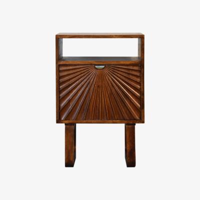 The Range Drew Smart Handy Cabinet Standing Bedside Table - Dark Brown