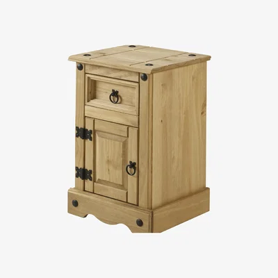 The Range Corona Narrow Pot Cupboard Bedside Cabinet - Brown