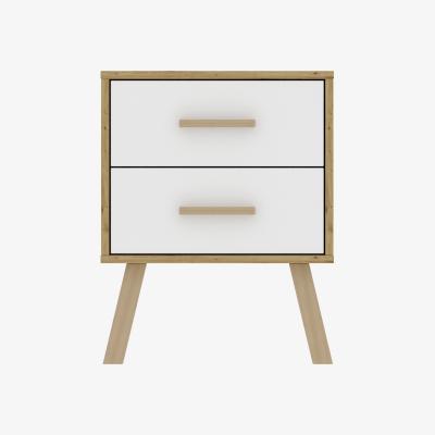The Range Austin Bedside Cabinet Oak and White - Oak