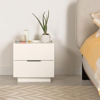 The Range Luke Bedside Table White - White