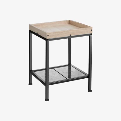 The Range Bedside Table Rochester - Industrial Wood Light, Oak Sonoma