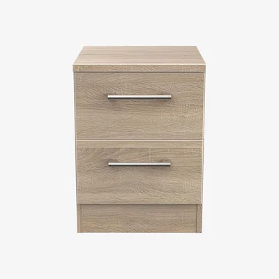 The Range Devon 2 Drawer Bedside Cabinet Bardolino (Light Oak) - Bardolino (Light Oak)