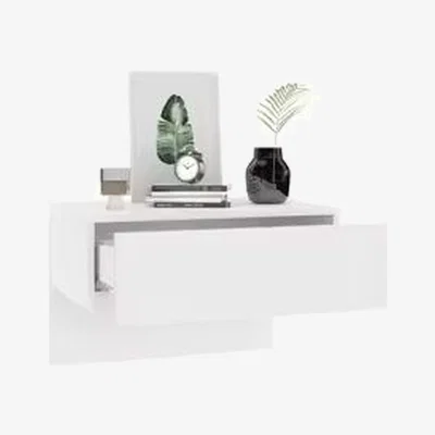 The Range Modern  Wall Mounted Bedside Cabinet - White