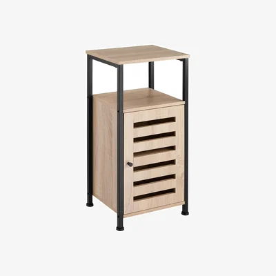 The Range Bedside Cabinet Durham - Industrial Wood Light, Oak Sonoma