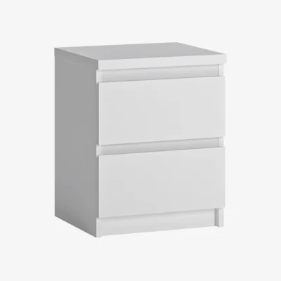 The Range Fribo Bedside Cabinet 2 Drawer in Alpine White - Alpine White