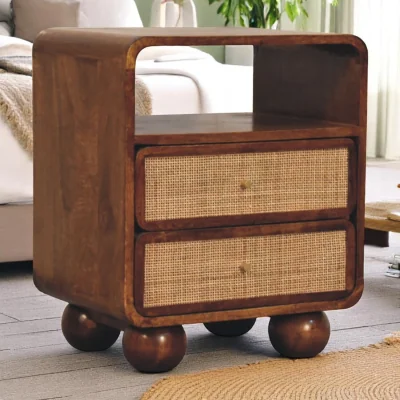 The Range Solid Wood Larissa 2 Drawer Chestnut Nightstand - Chestnut