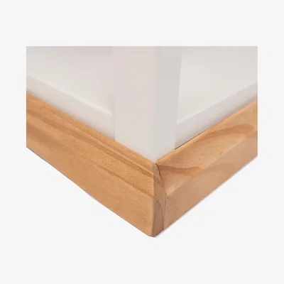 The Range Trevi 1 Drawer Bedside Table with Shelf - White / Brass