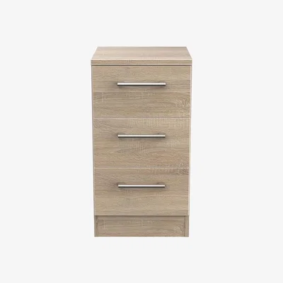 The Range Devon 3 Drawer Bedside Cabinet Bardolino (Light Oak) - Bardolino (Light Oak)