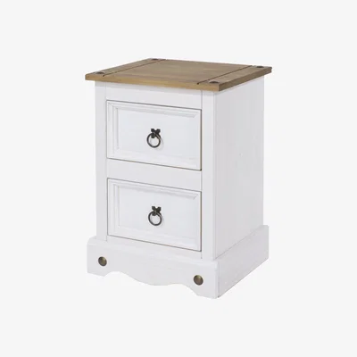 The Range Corona Petite Bedside Cabinet  - White