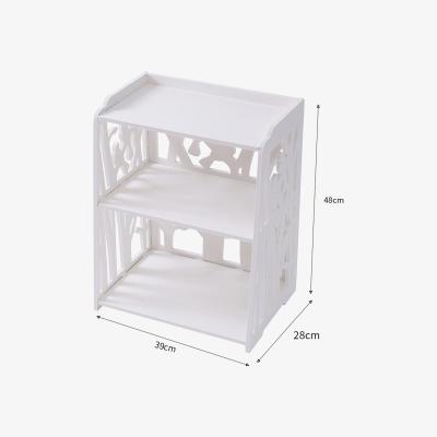 The Range Bedside Cabinet Nightstand Storage 3 Tier Shelving Racks - White