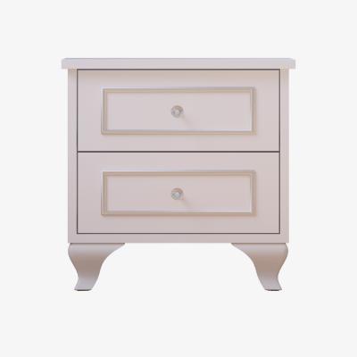 The Range GISELLE 2 Drawer White Bedside Table - White