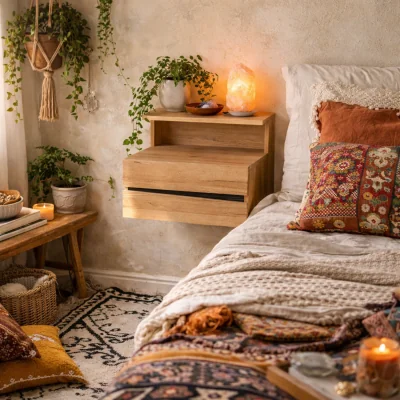 The Range Roskilde Floating 2 Drawer Bedside Table Natural - Natural