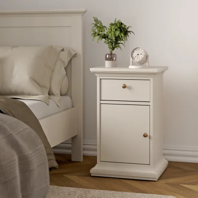 The Range Paris Nightstand 1 door 1 Drawer in Cashmere - Cashmere