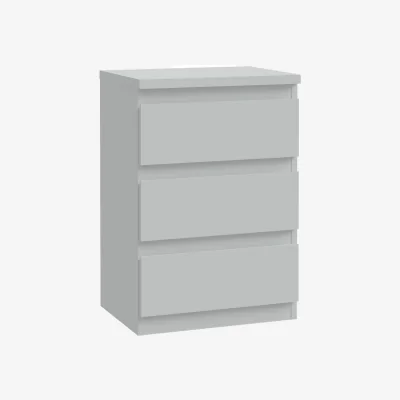 The Range Edmore 3 Drawer Bedside Chest - Light Grey