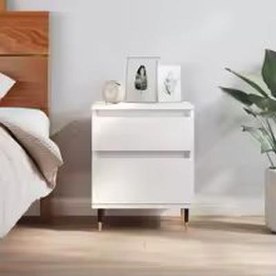 The Range Stylish Bedside Cabinet with Storage Drawer and Door - White
