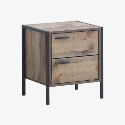 The Range Stretton Two Drawer Bedside Table - Rustic Oak