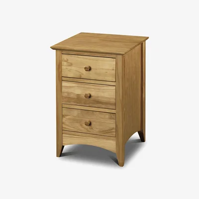 The Range Discon Kendal Three Drawer Bedside Chest - Pine