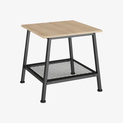 The Range Bedside Table Bedford - Industrial Wood Light, Oak Sonoma