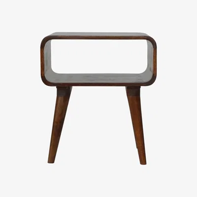 The Range Modern Hand Crafted Stunning Acadia Bedside - Brown