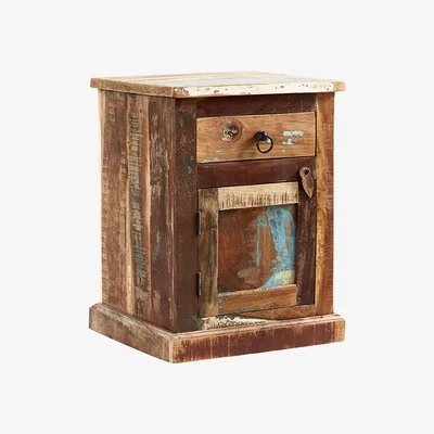 The Range Reclaimed Boat Bedside Table - Multicolour