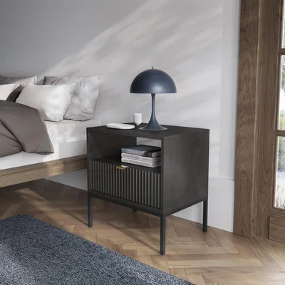 The Range Black Nova Night Stand  - Black