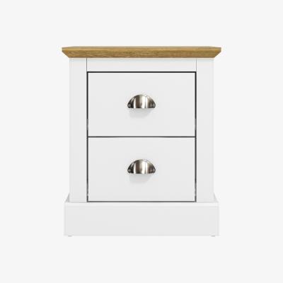 The Range Galano Sufy Bedside Table Compact 2 Drawer Nightstand - White