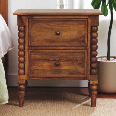 The Range Solid Wood Amber Oak Nightstand - Amber Oak