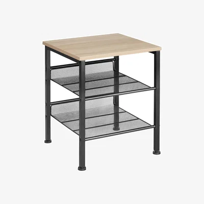 The Range Bedside Table Lincoln - Industrial Wood Light, Oak Sonoma