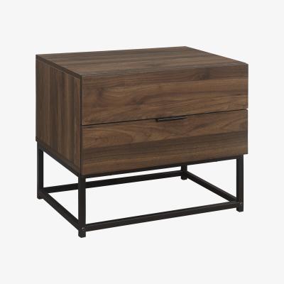 The Range Houston 2 Drawer Bedside - Walnut