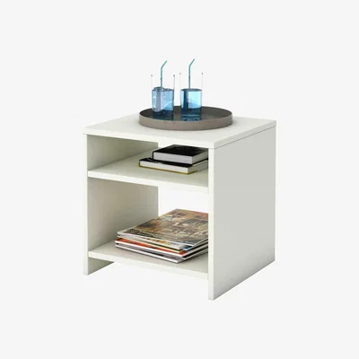 The Range Bedroom Bedside Table Cabinet White 2009214 - White