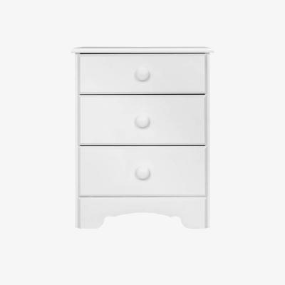 The Range Nordic 3 Drawer Bedside Table  - White