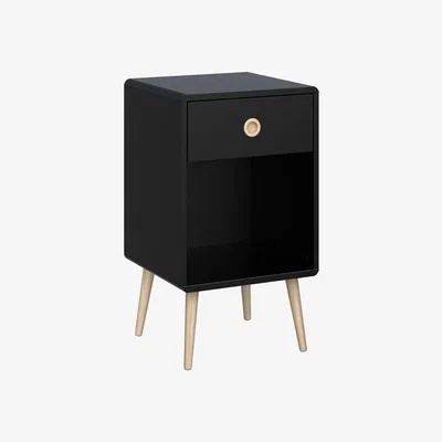 The Range Softline 1 Drawer Painted Chest - Black