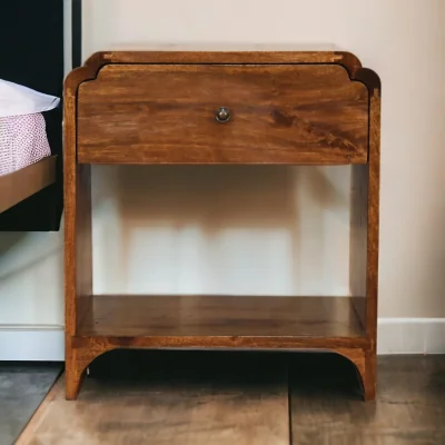 The Range Solid Wood Newton Bedside - Chestnut