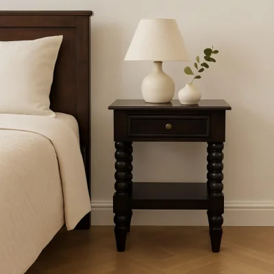 The Range Solid Wood Vienna 1-Drawer Nightstand - Winewood oak