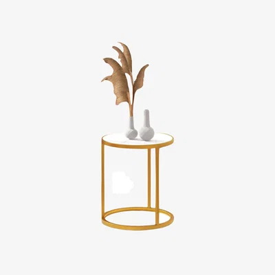 The Range 2PC Round Bedside Tables Bedroom Furniture - Gold