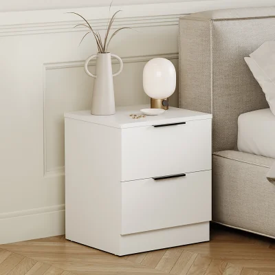 The Range Trega 2 Drawer Bedside Chest - White