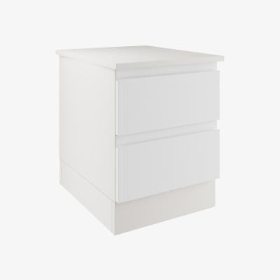 The Range Bedroom 2 Drawer Bedside Table J-Pull Handleless - White