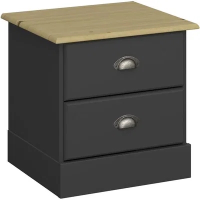 The Range Steens Nola 2 Drawer Bedside - Black