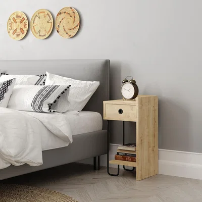 The Range Sirius Modern Bedside Table Right Module - Oak