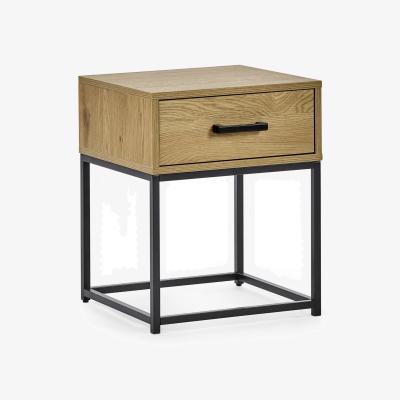 The Range Harlow 1 drawer bedside - Brown