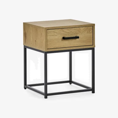 The Range Harlow 1 drawer bedside - Brown