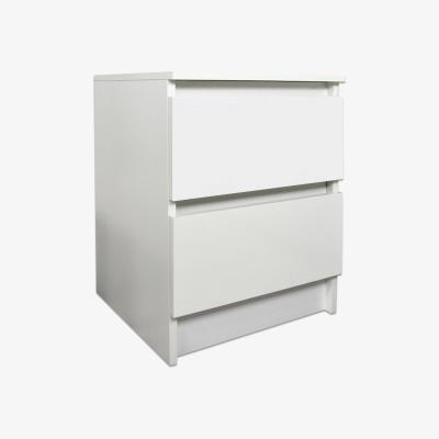 The Range Carlton 2 Drawer Bedside Table - White