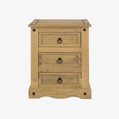 The Range Corona Three Drawer Bedside Cabinet