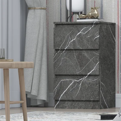 The Range ZITA 3 Drawer Bedside Table