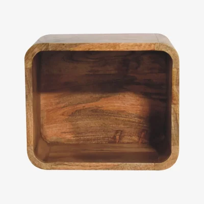 The Range Ulupalakua 1 Drawer Floating Mango Wood Bedside Table ish Matt Finish Wall Mounted - Brown