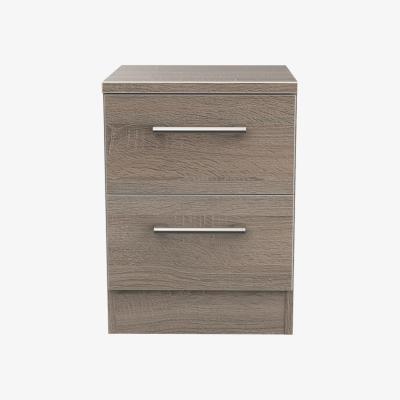 The Range Devon 2 Drawer Bedside Cabinet Darkolino (Dark Oak) - Darkolino (Dark Oak)