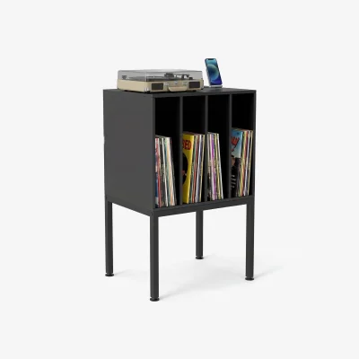 The Range Record Storage Table Record Player Stand - Black