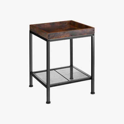 The Range Bedside Table Rochester - Industrial Dark