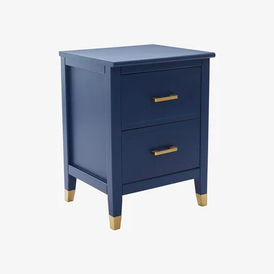 The Range Palazzi 2 Drawer Bedside Table - Navy
