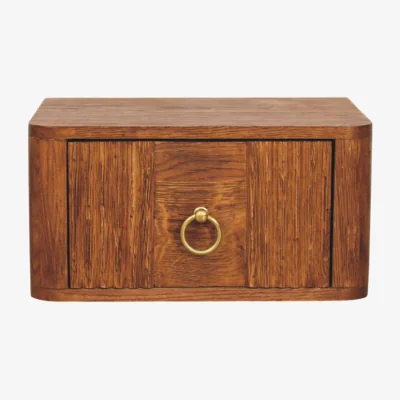 The Range Solid Wood Aurelia Wall Bedside - Tiger Oak